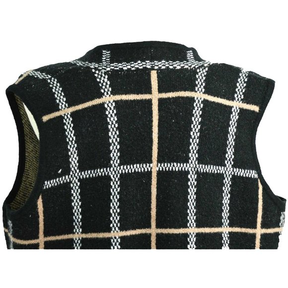 Christopher & Banks Plaid Sweater Vest Size - XL - X - 1X - Open Front CJ NWT - Picture 4 of 5